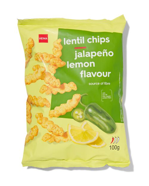 chips de lentilles au jalapeño et au citron 100g