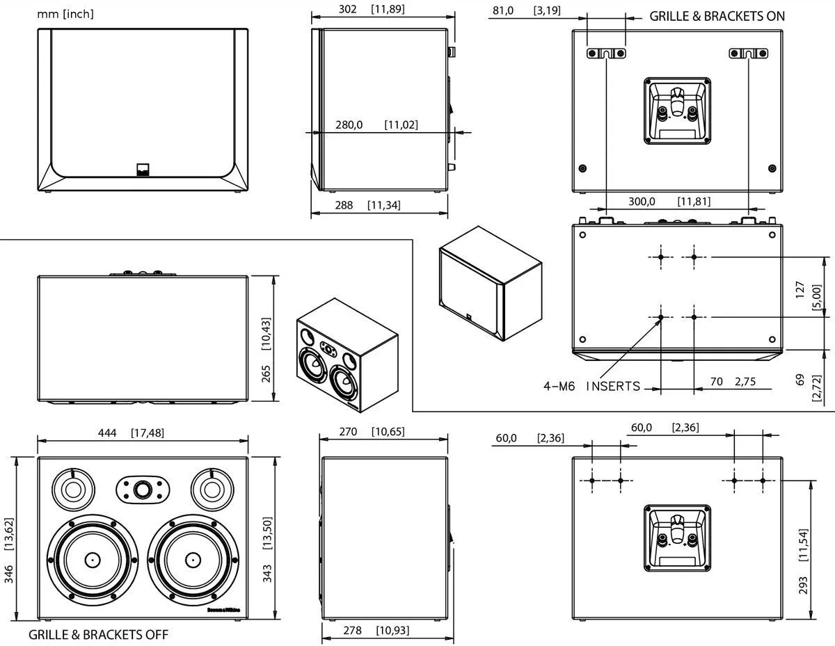 B&W CT 7.4 LCRS (la pièce) Enceintes cinéma