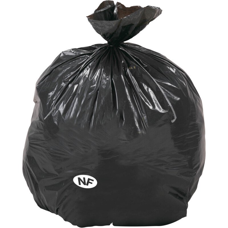 Sac poubelle 110 litres NF gris - 200 sacs