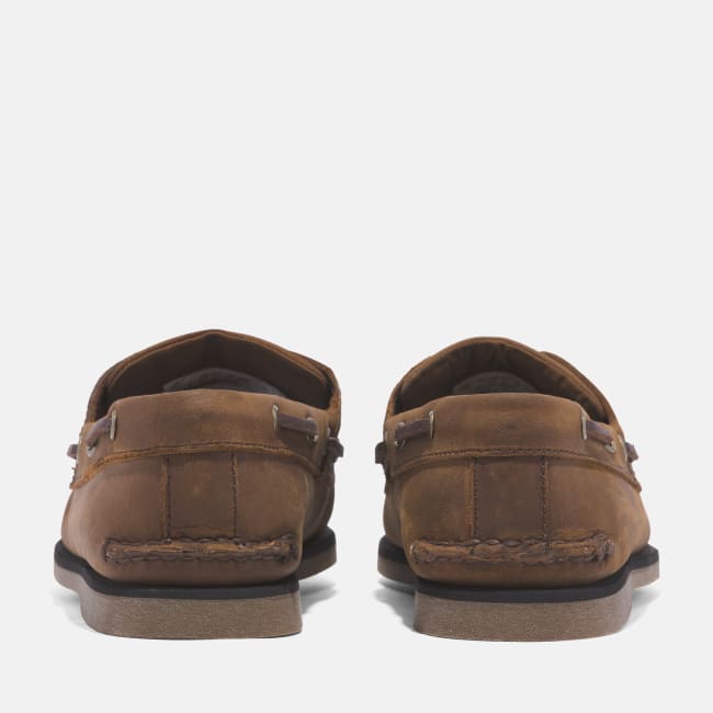 Scarpa da Barca in Pelle Classic da Uomo in                marrone medio