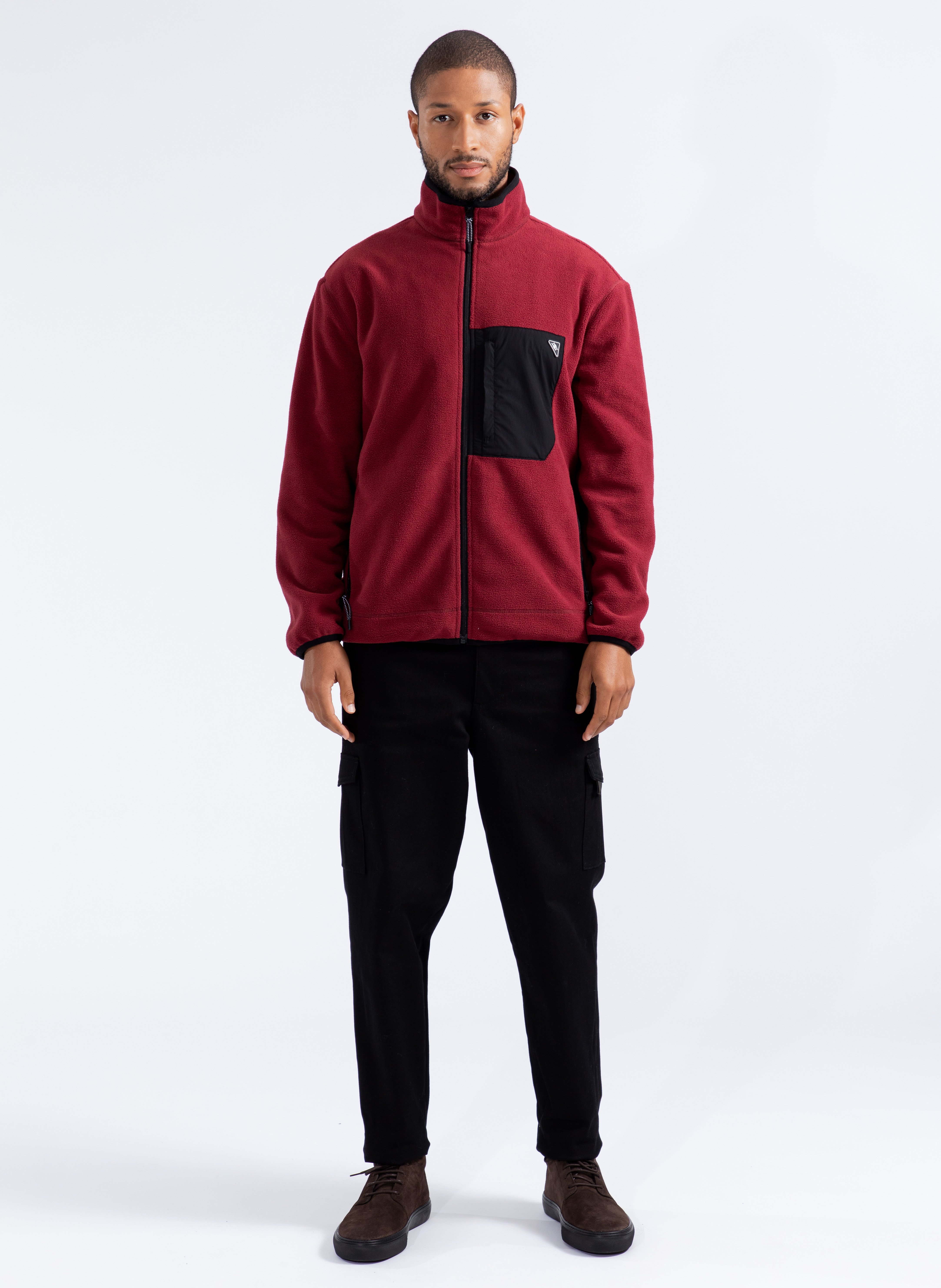 ASPIN - Veste polaire droite à col montant | Rouge