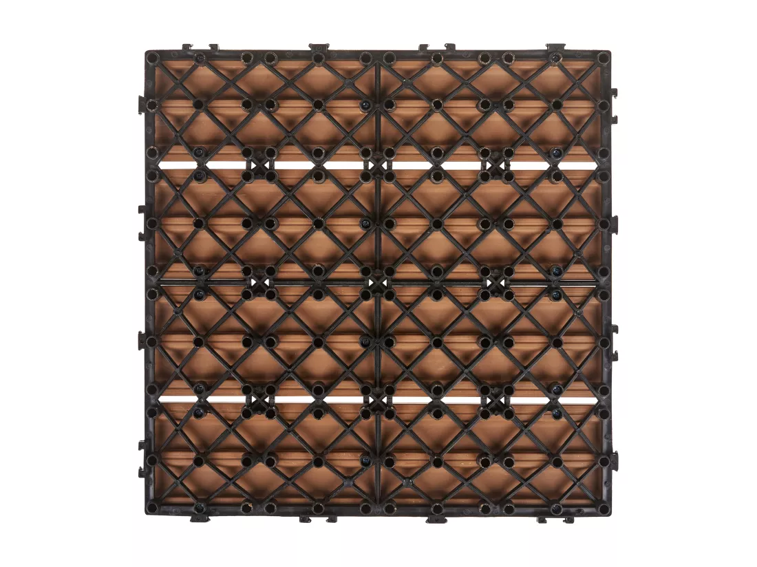 Caillebotis ATESSA Composite bois-plastique (WPC) Marron clair