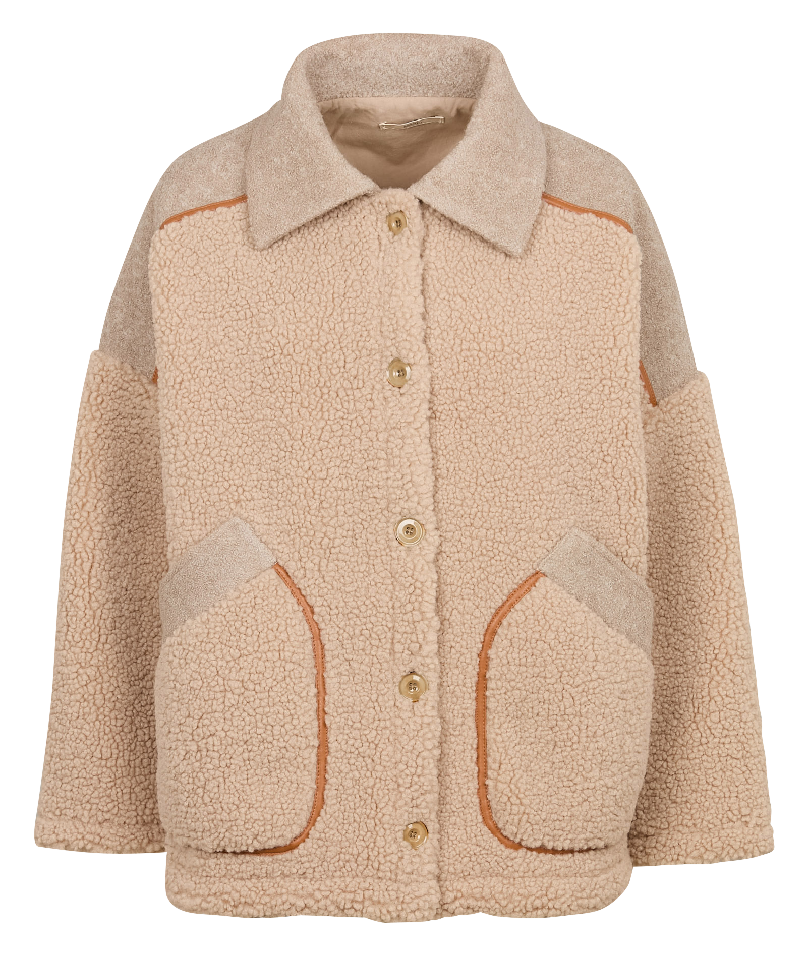 ICY ROCKY - Veste oversize en laine mélangée | Beige