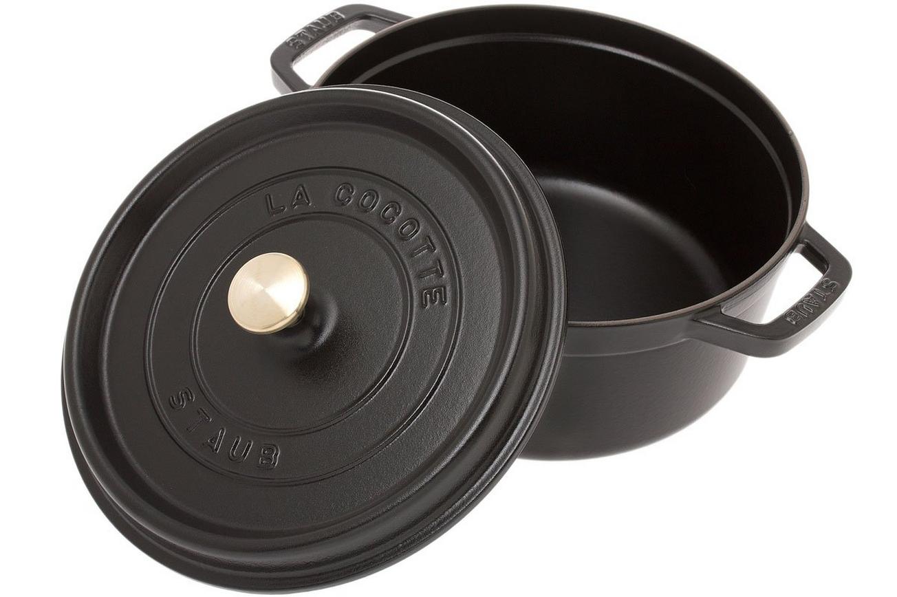 Staub braadpan - cocotte 24cm, 3,8L, zwart