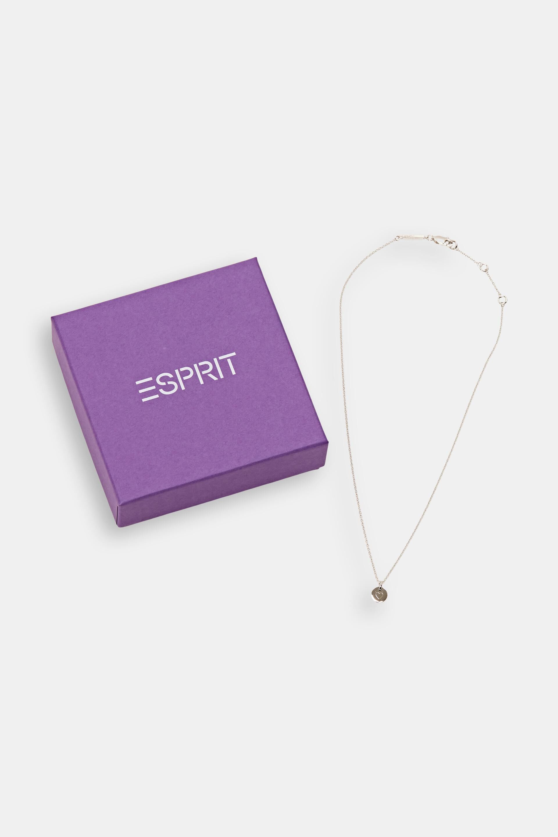 Collier à pendentif gravé, argent sterling