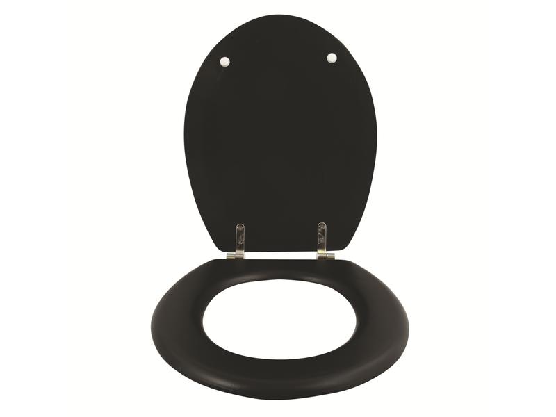 MSV Toilettensitz Schwarz matt WC-Sitz
