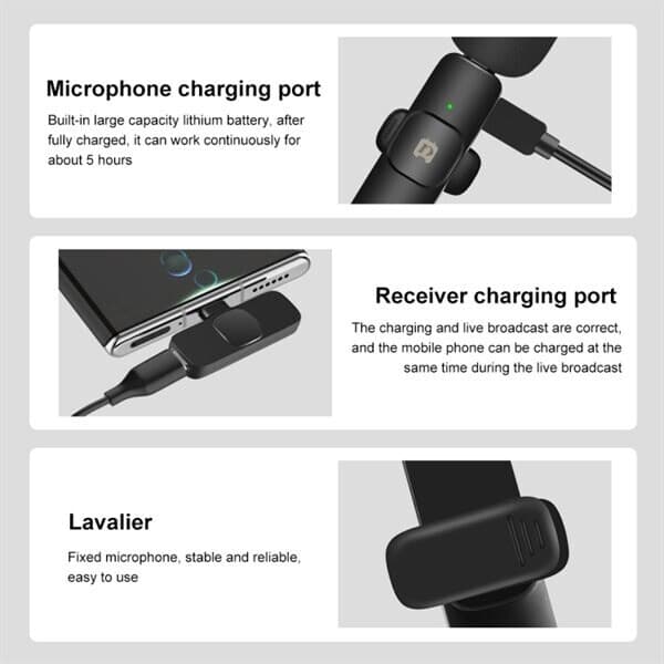 Puluz trådløse lavalier-mikrofoner med USB-C-modtager