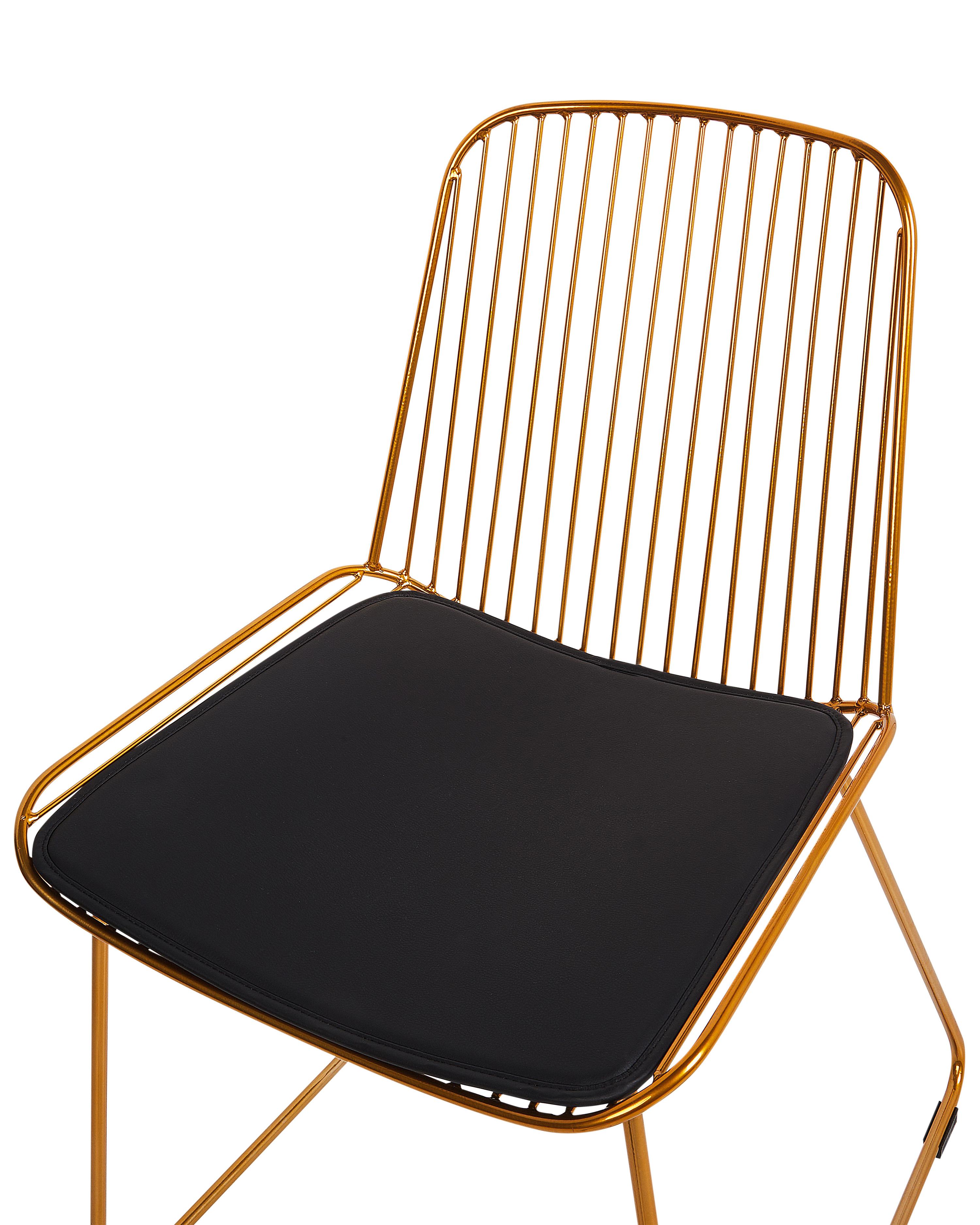 Set van 2 eetkamerstoelen PENSACOLA Metaal Goud