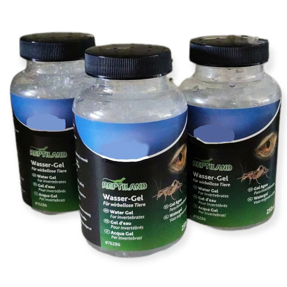 Un lot de 3 gels d'eau pour invertébrés 250 ml - pour reptiles
