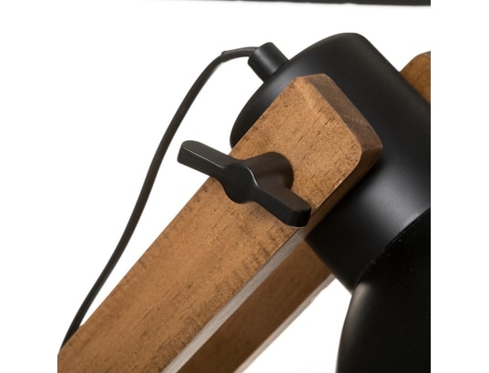 PEGANE - Lampadaire salon Lampadaire sur pieds en bois de pin et fer - l. 52 x p. 28 x...