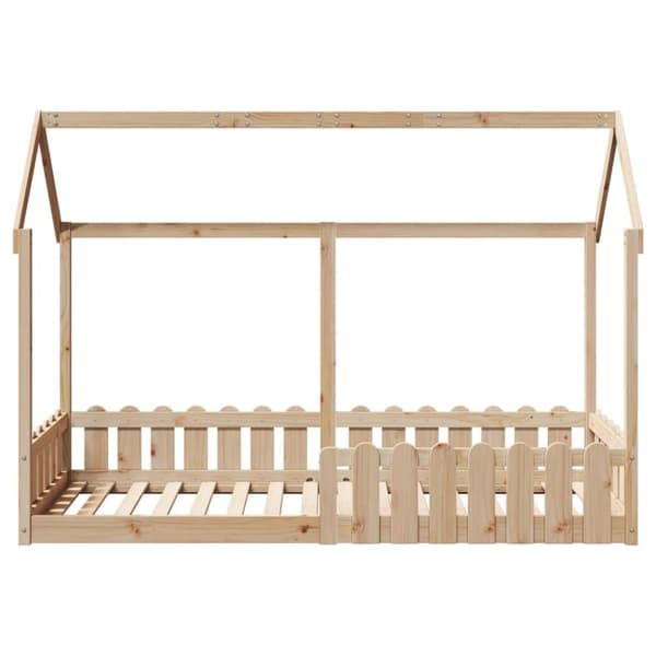 vidaXL Barnesengeramme hus 80x200 cm heltre furu