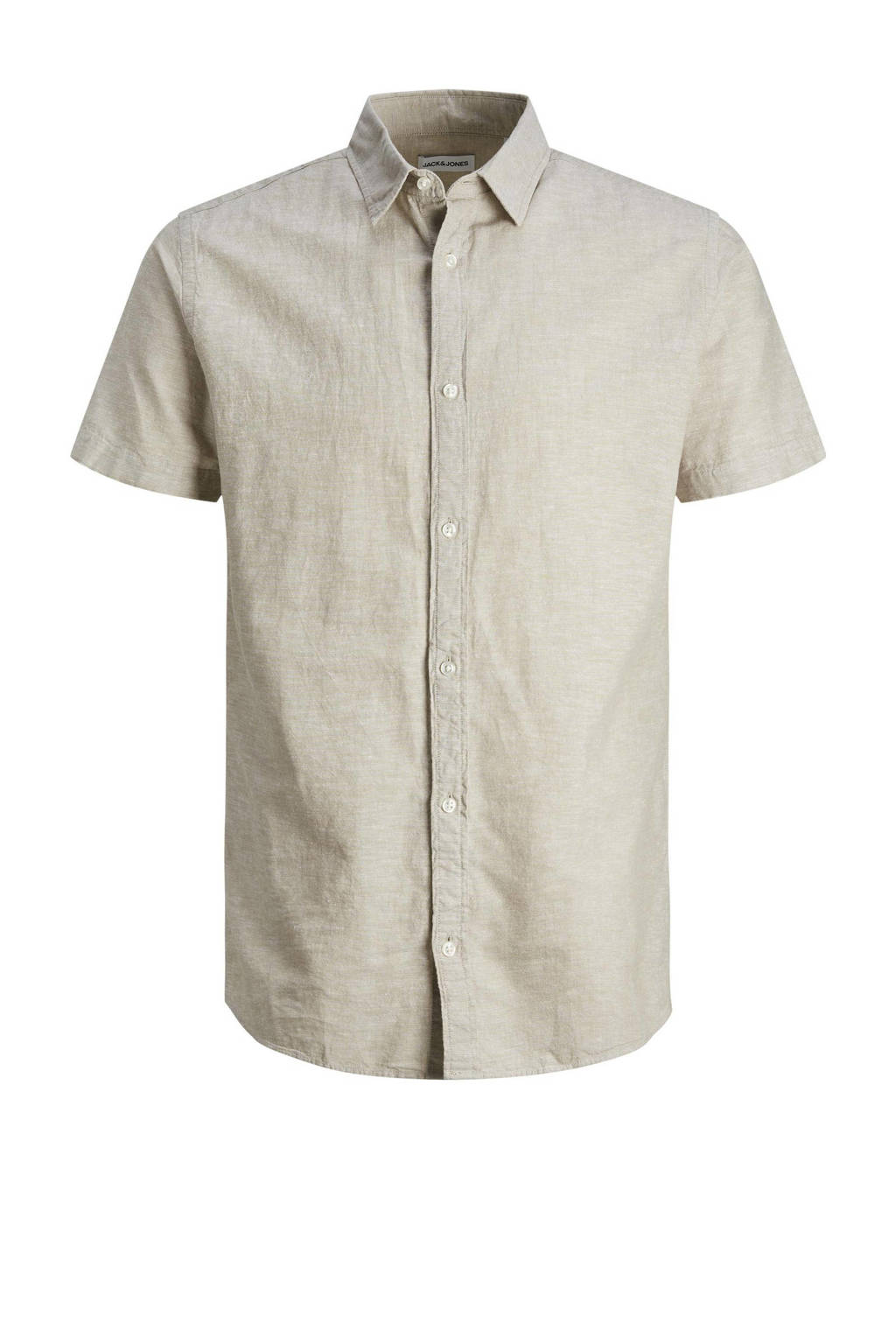 JACK & JONES overhemd JJELINEN BLEND beige