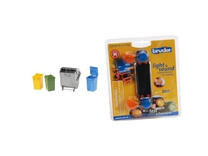 Bruder Garbage can set accessories