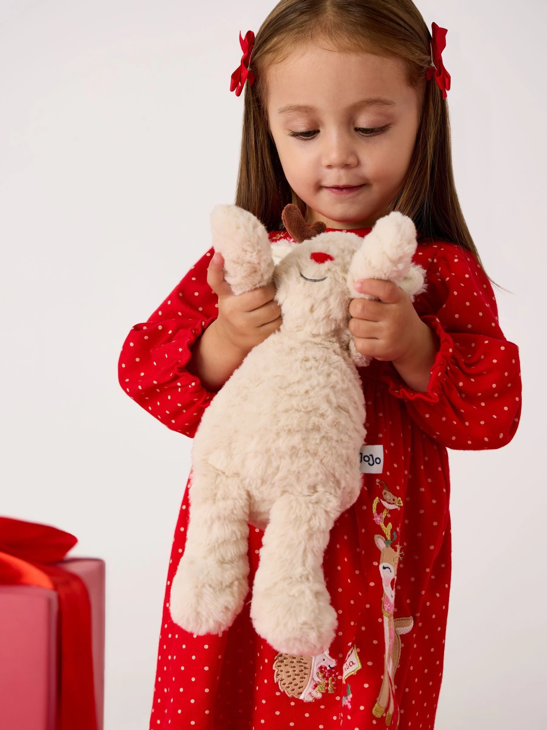 JoJo Maman Bébé Christmas Yoke Appliqué Dress