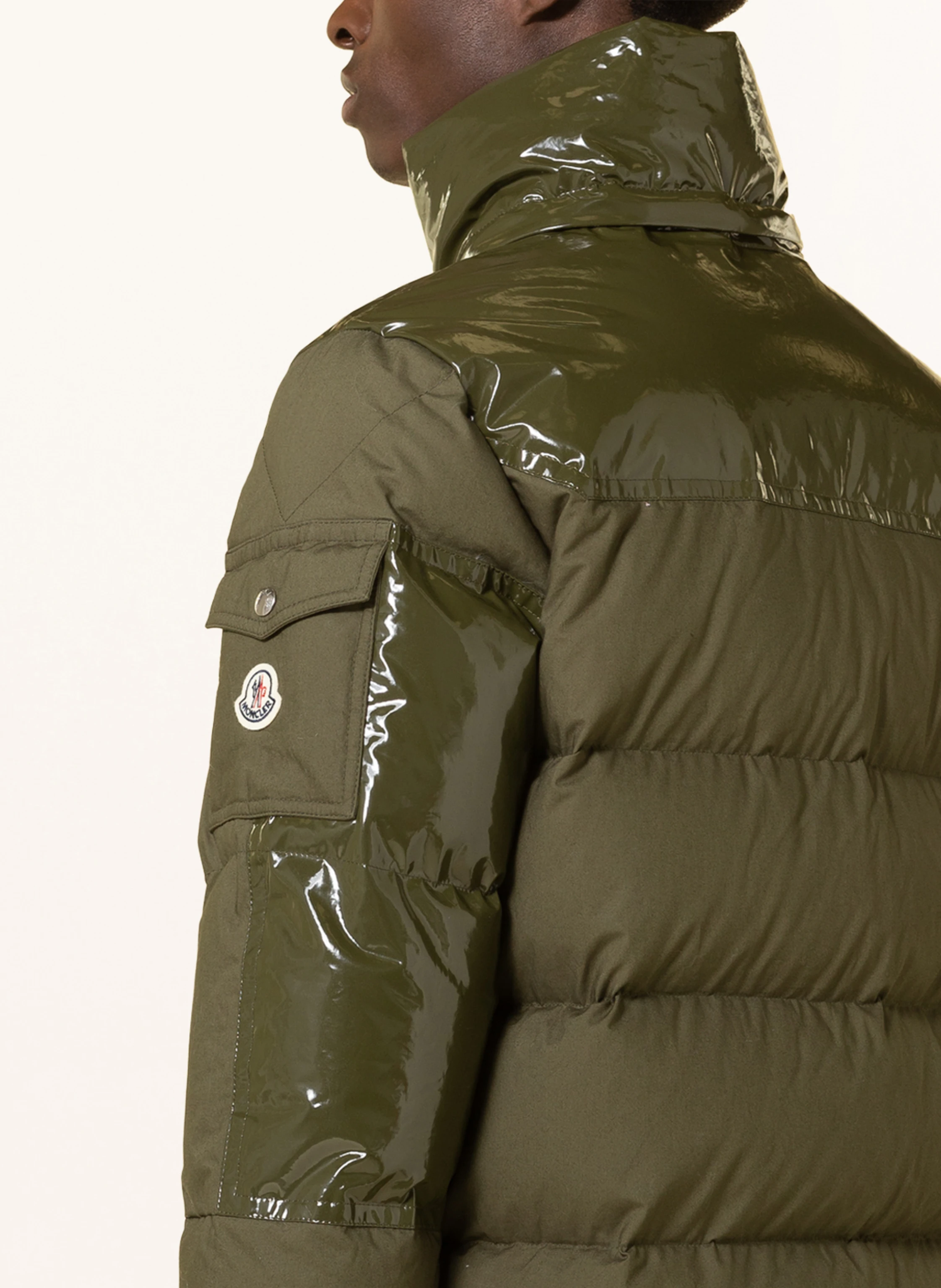 MONCLER Daunenjacke CHARDON im Materailmix mit abnehmbarer Kapuze