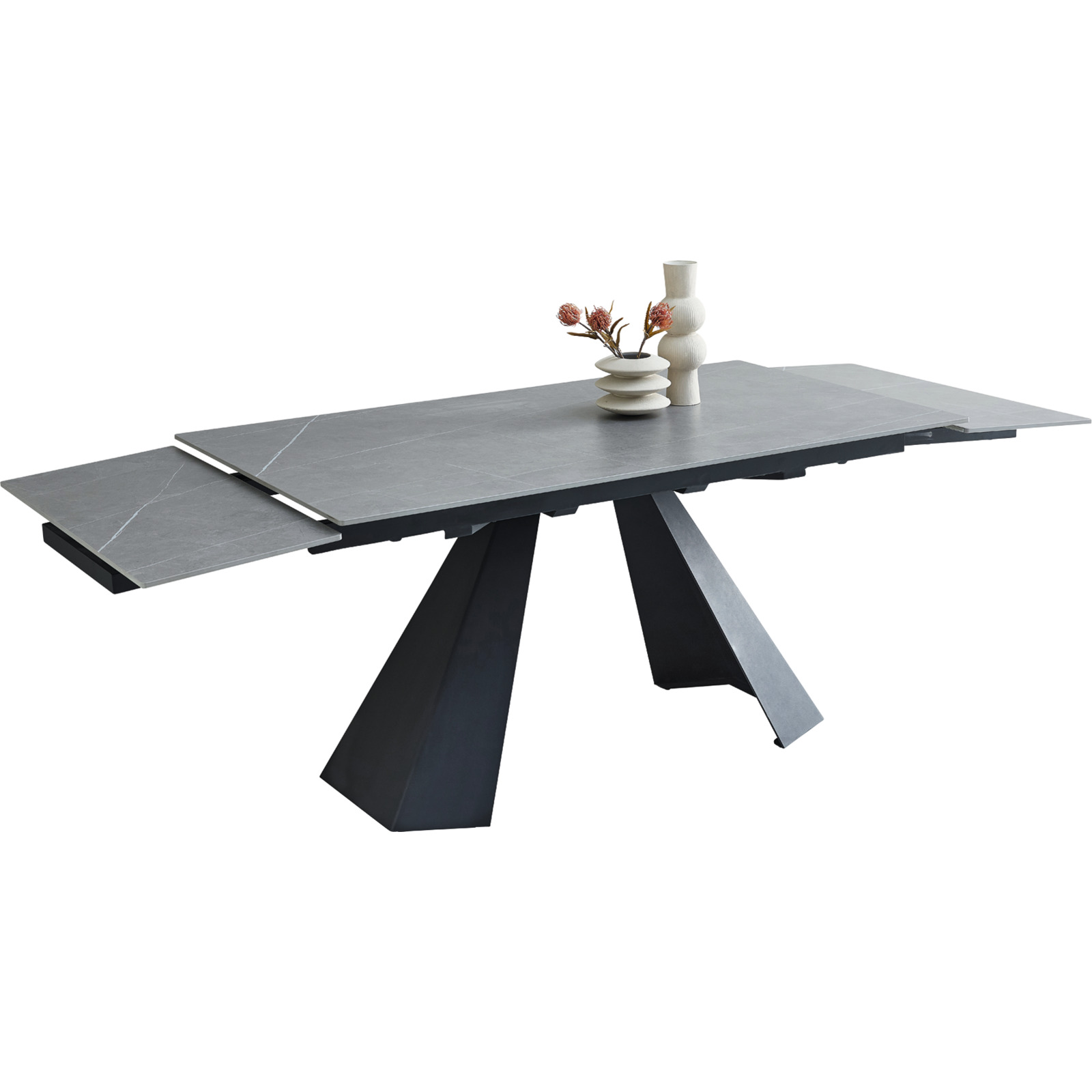 Tisch Mitch Keramik grau 160/240 x 76 x 90 cm