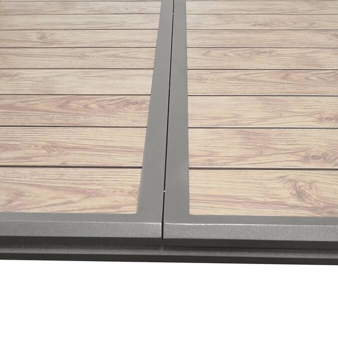 Table de jardin extensible AXIOME Effet bois Honey & Praline