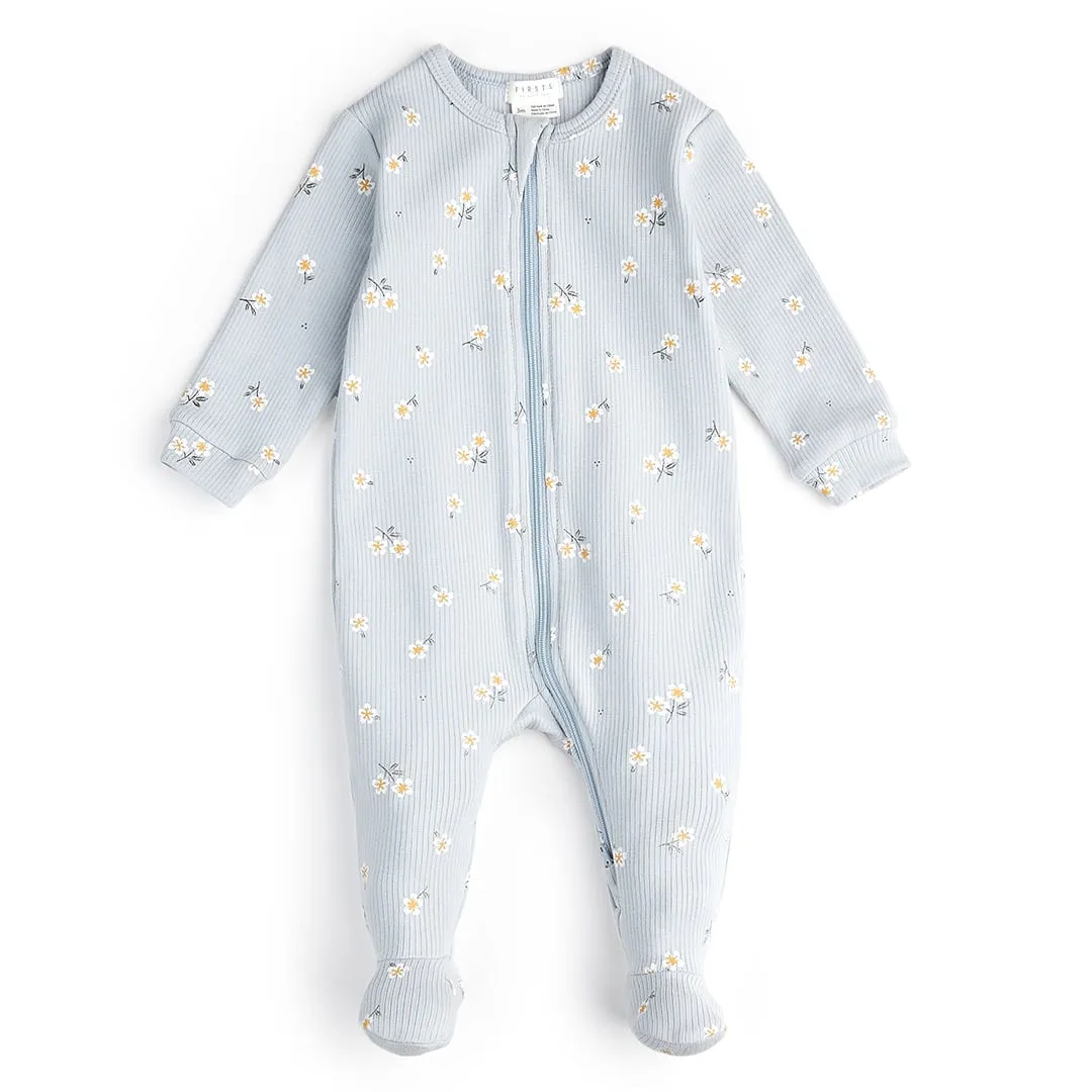 Firsts par Petit Lem Pyjama Fleurs Citron 0-12mois