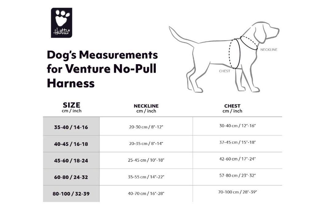 Geschirr Venture No-Pull, 45-60, GrauBequemes Geschirr für alle Rassen