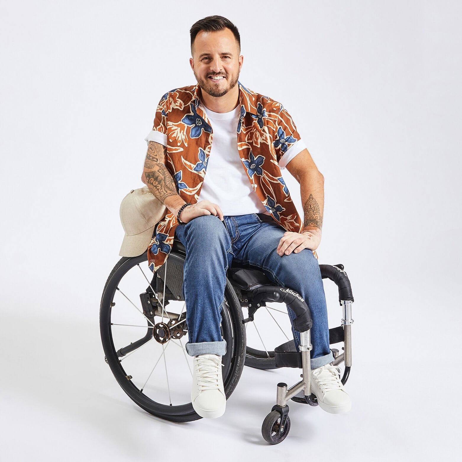 Jean slim pour personne à mobilité réduite Bleu moyen