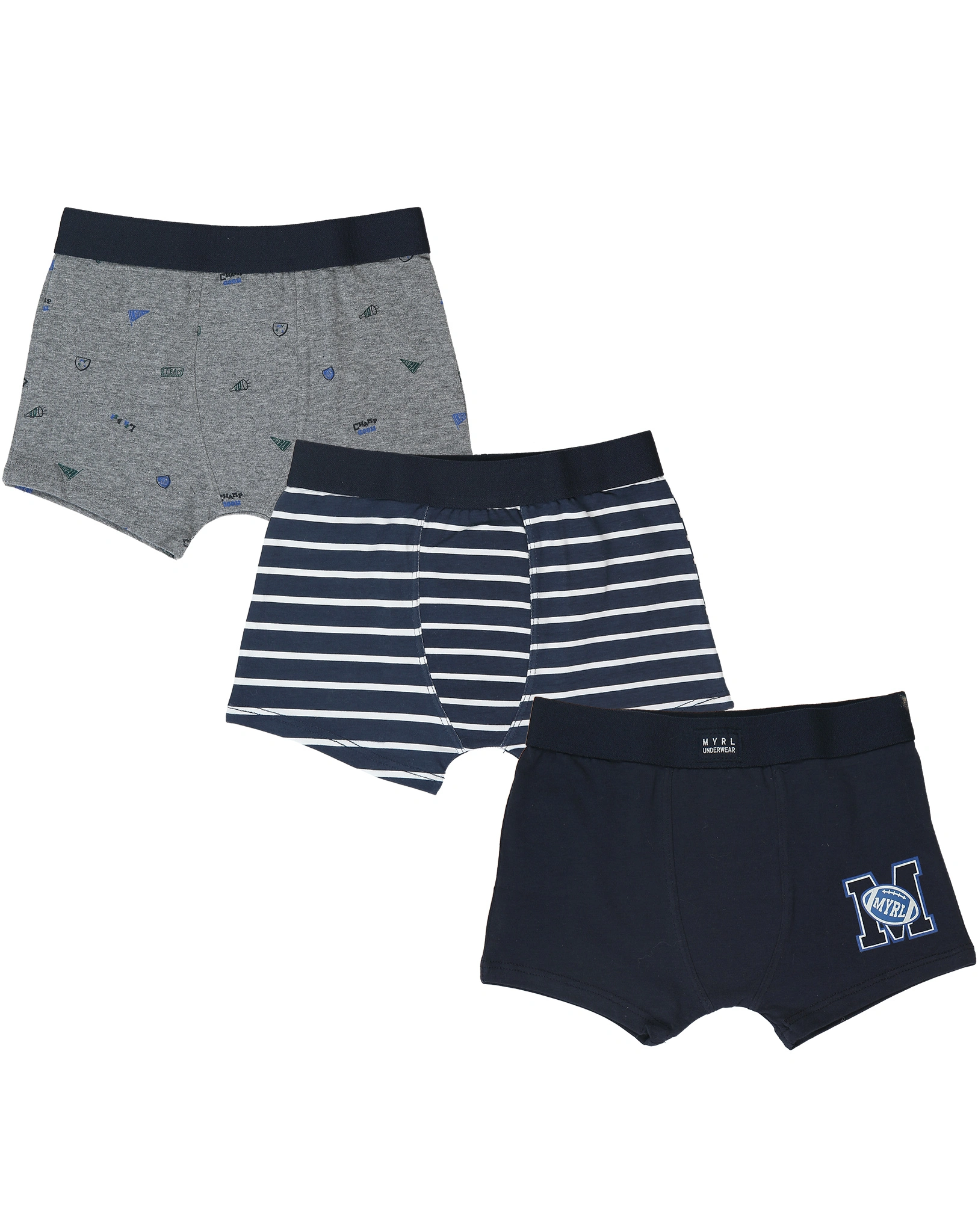 Boxershorts SPORTS 3er Set in dark navy