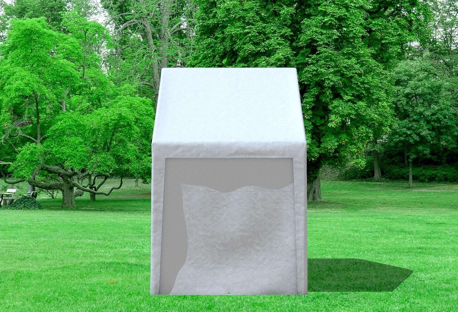 Partyzelt 4x2 m Modular Pro PE 240 g/m² wasserdicht inkl. Seiten Festzelt Gartenzelt Weiss