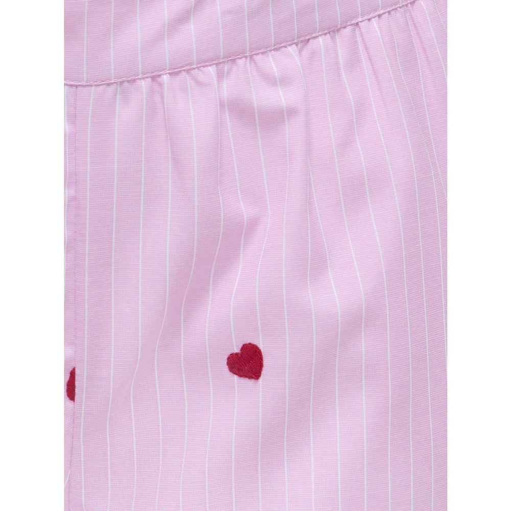 Køb kids ONLY Begonia Pink Cloud Dancer/Emb Red Hearts Kognew Lina Stripe Emb Shorts Wvn