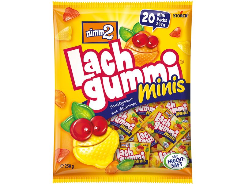 Storck Nimm2 Lachgummi Minis 258 g Fruchtgummi mit Vitaminen
