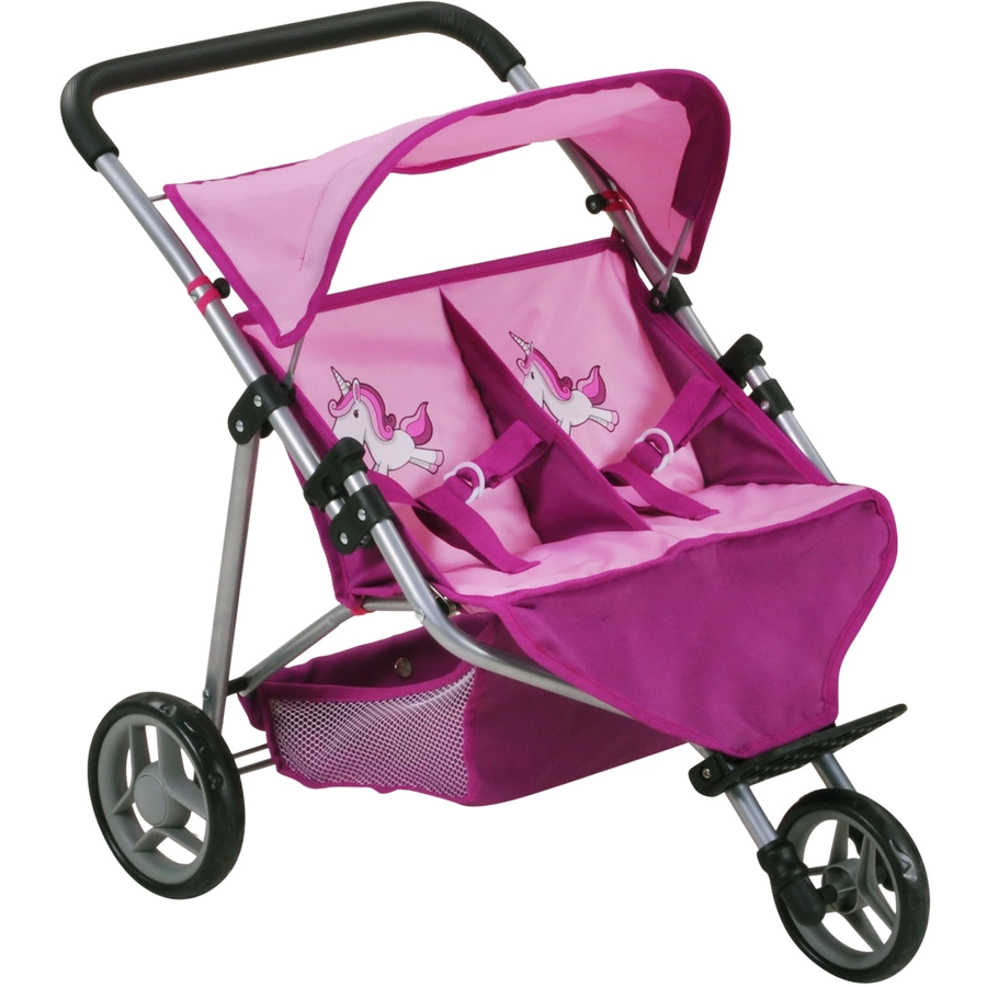 knorr toys® Zwillingspuppenwagen Duo - Uma das Einhorn