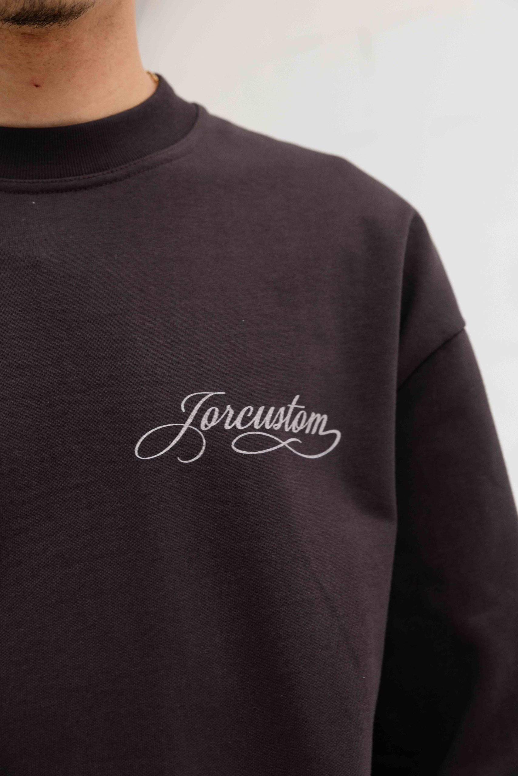 Jorcustom Handscript Longsleeve T-Shirt Heren Bruin
