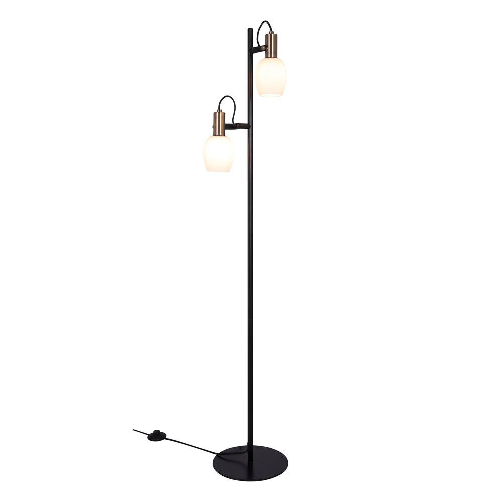 Arild vloerlamp in zwart, E14, 2-lichts