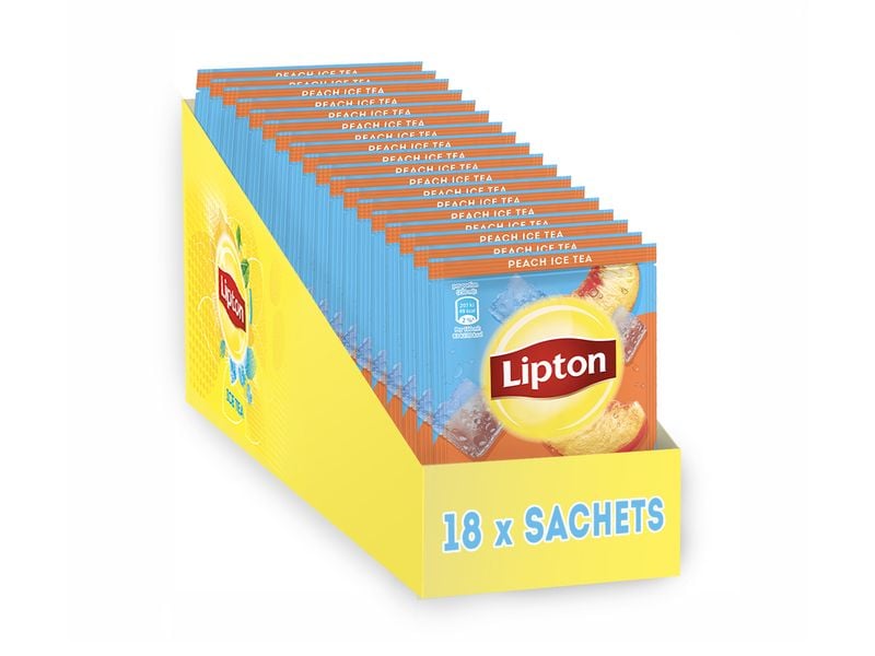 Lipton Eistee Pulver Pfirsich 18 x 52 g Eisteepulver in praktischen Portionsbeuteln