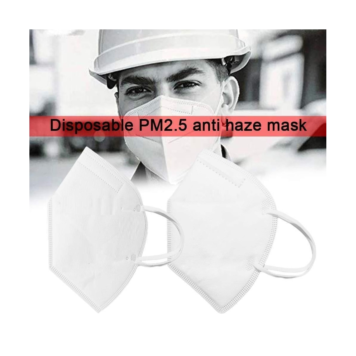 FFP2 munnbeskyttelse - ansiktsmaske - KN95 respirator 6 stk