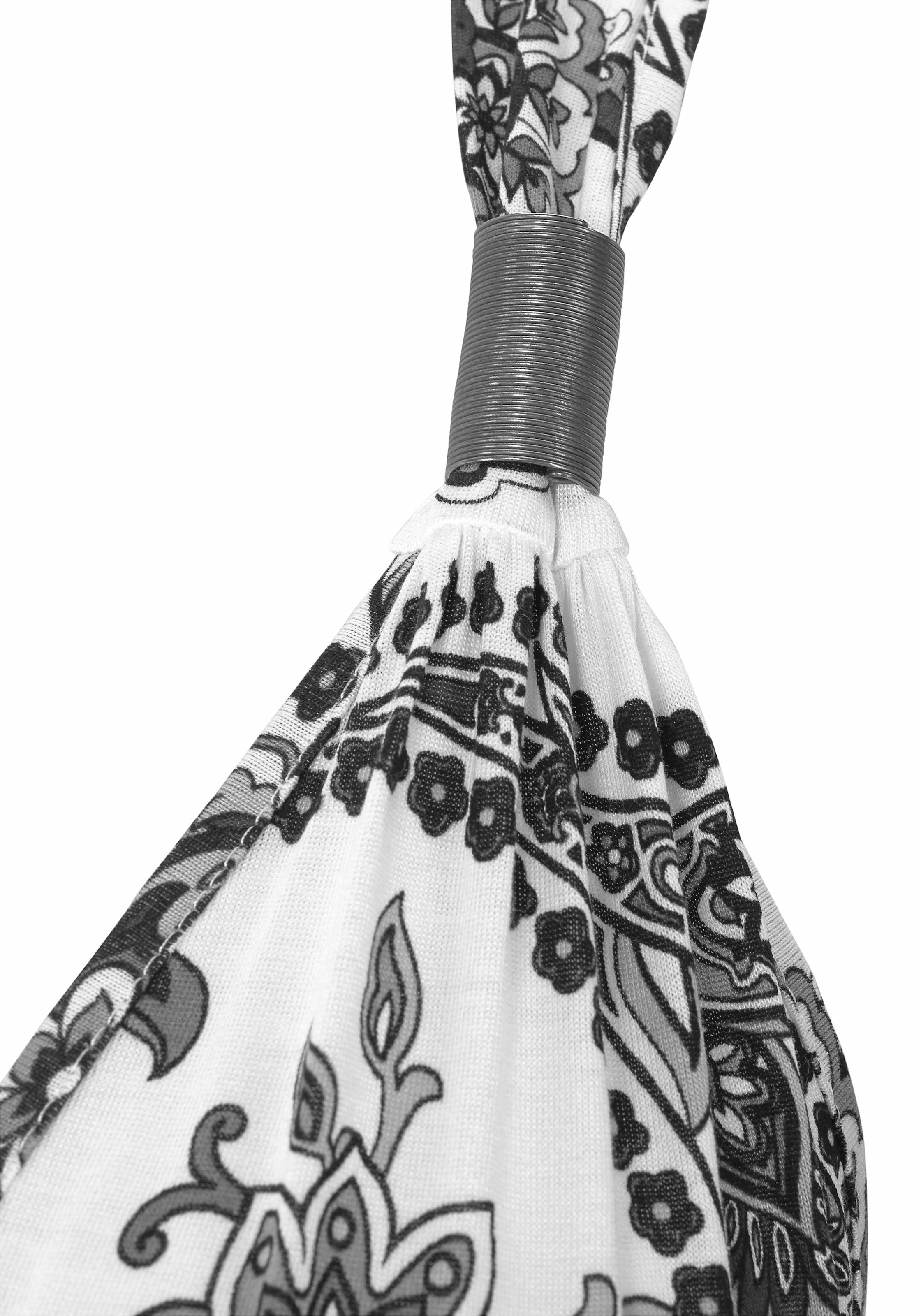 LASCANA Maxikleid mit verstellbarem Ausschnitt im Alloverdruck, Sommerkleid, Strandkleid