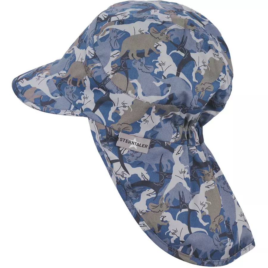 Sterntaler Schirmmütze mit Nackenschutz blau