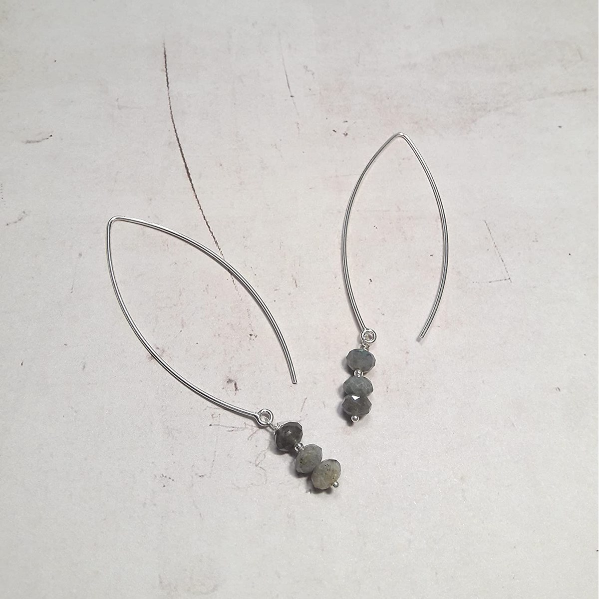 Boucles D'Oreilles  Labradorite Argent 925