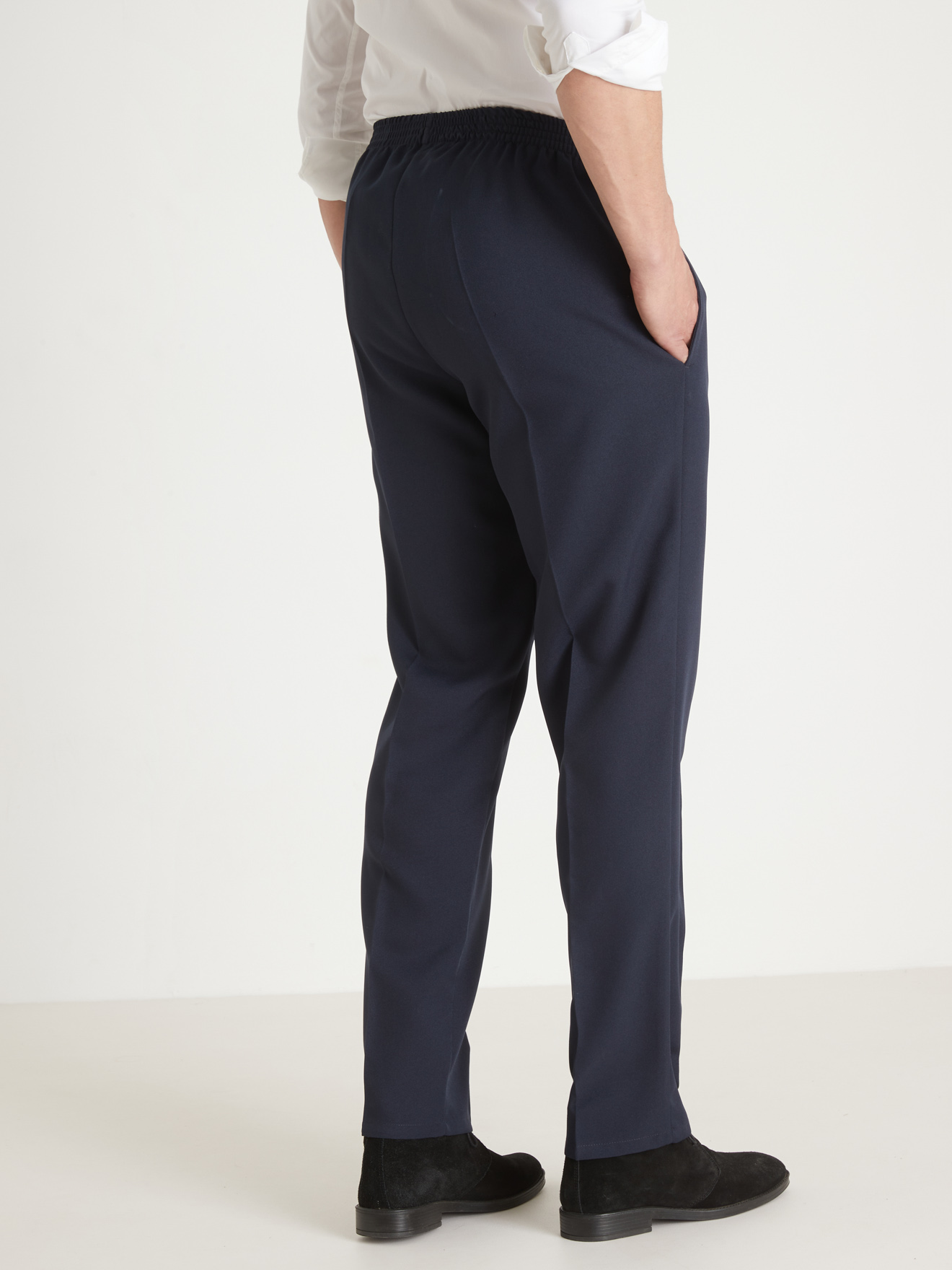Pantalon en toile entièrement élastiqué