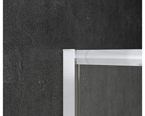 form&style hoekinstap SAMOA 80-90 cm helder glasprofiel kleur chroom