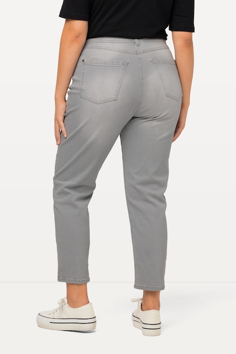 Mom-Jeans, innen bedruckt, 5-Pocket-Schnitt