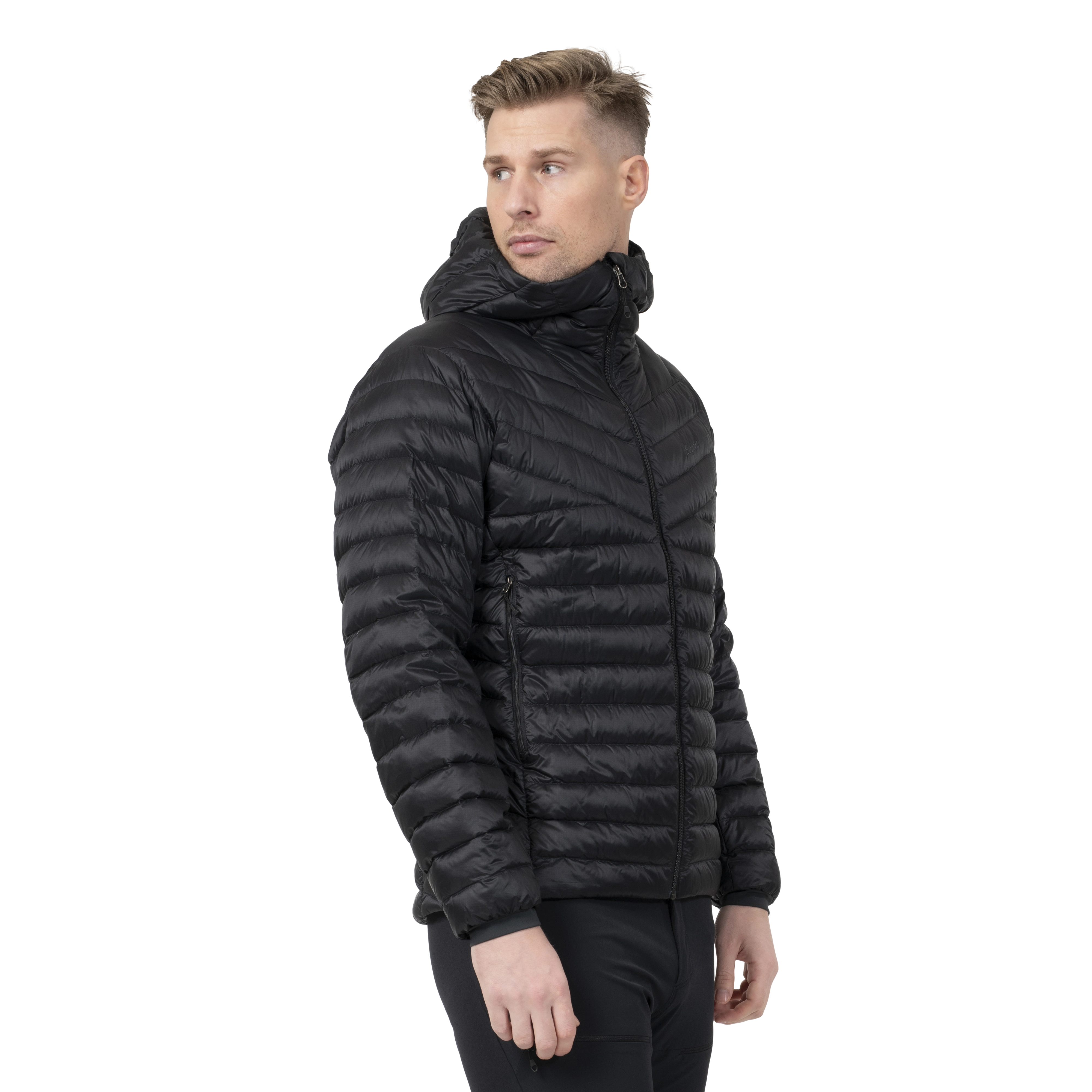 Rabot Light Down Jacket Hood Men Black