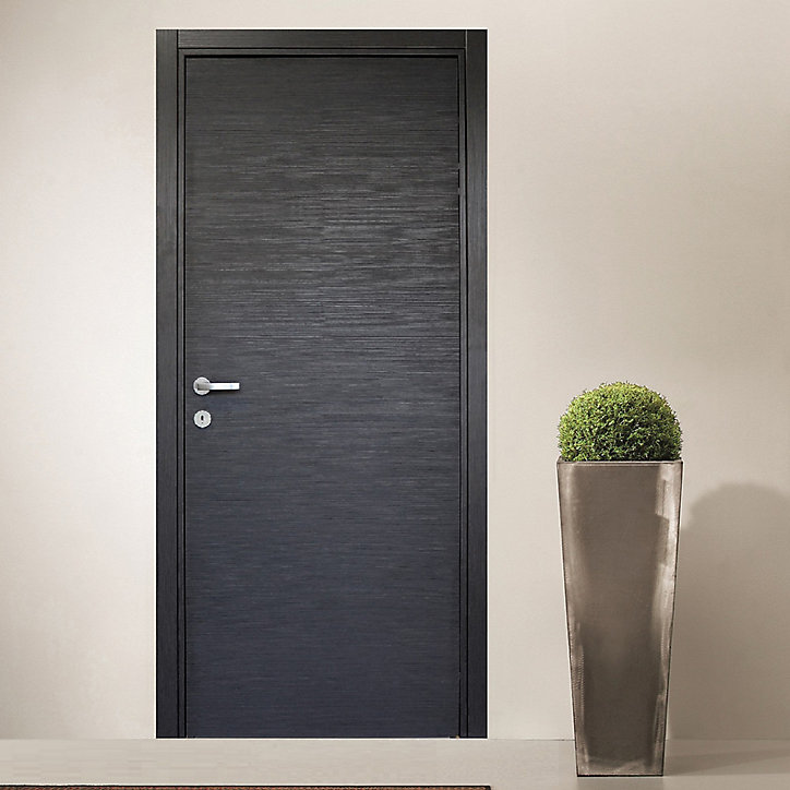 Bloc-porte Alexia gris H.204 x l.83 cm, poussant gauche