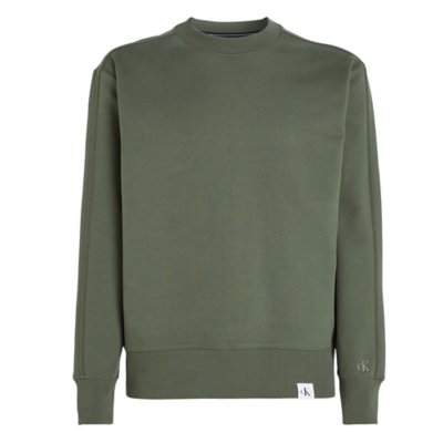 Sweatshirt homme Woven Tab Crew CALVIN KLEIN