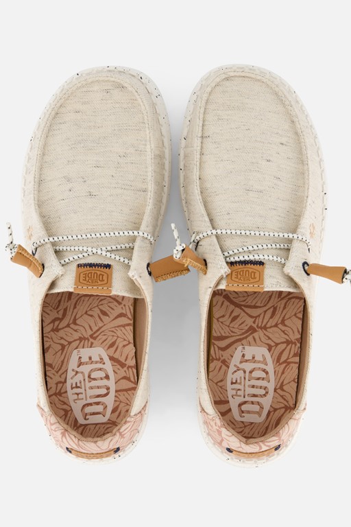HEYDUDE Wendy Heathered Slub Tropical Instappers