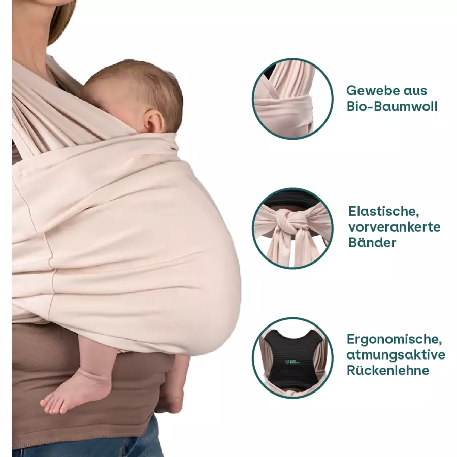 KOALA BABYCARE®Babytragetuch Cuddle Band 2 - sandrosa