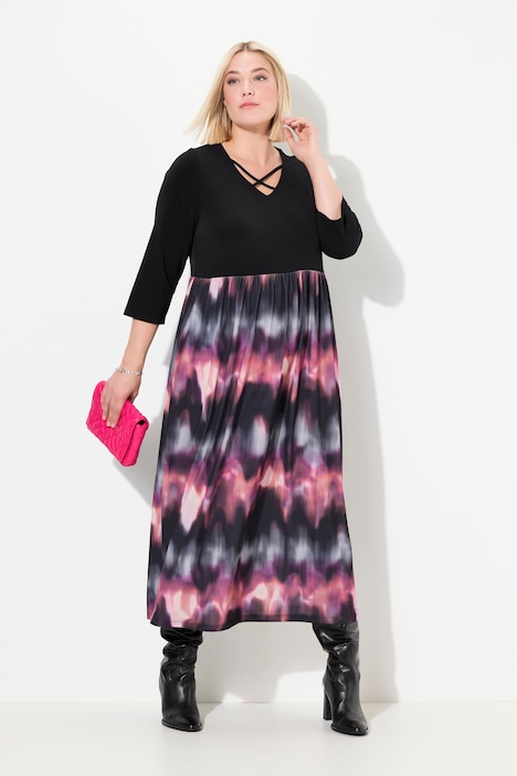Jerseykleid, A-Linie, Alloverprint