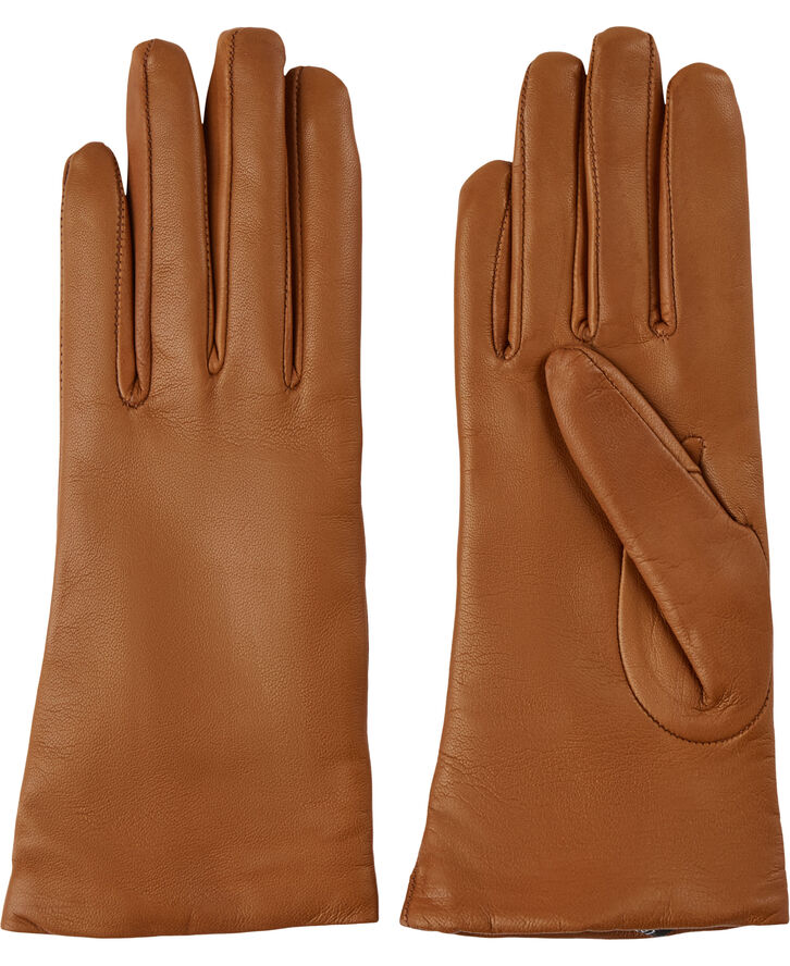 Magasin du Nord Collection Læderhandsker med uld Camel 34