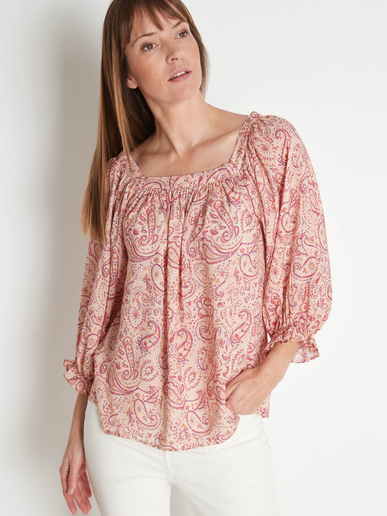 Blouse encolure carrée