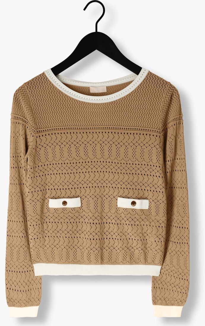 LIU JO beige liu jo  crepe fancy lady sweatere