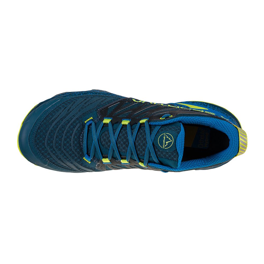 La Sportiva AKASHA II - Chaussures trail Homme storm blue/lime punch