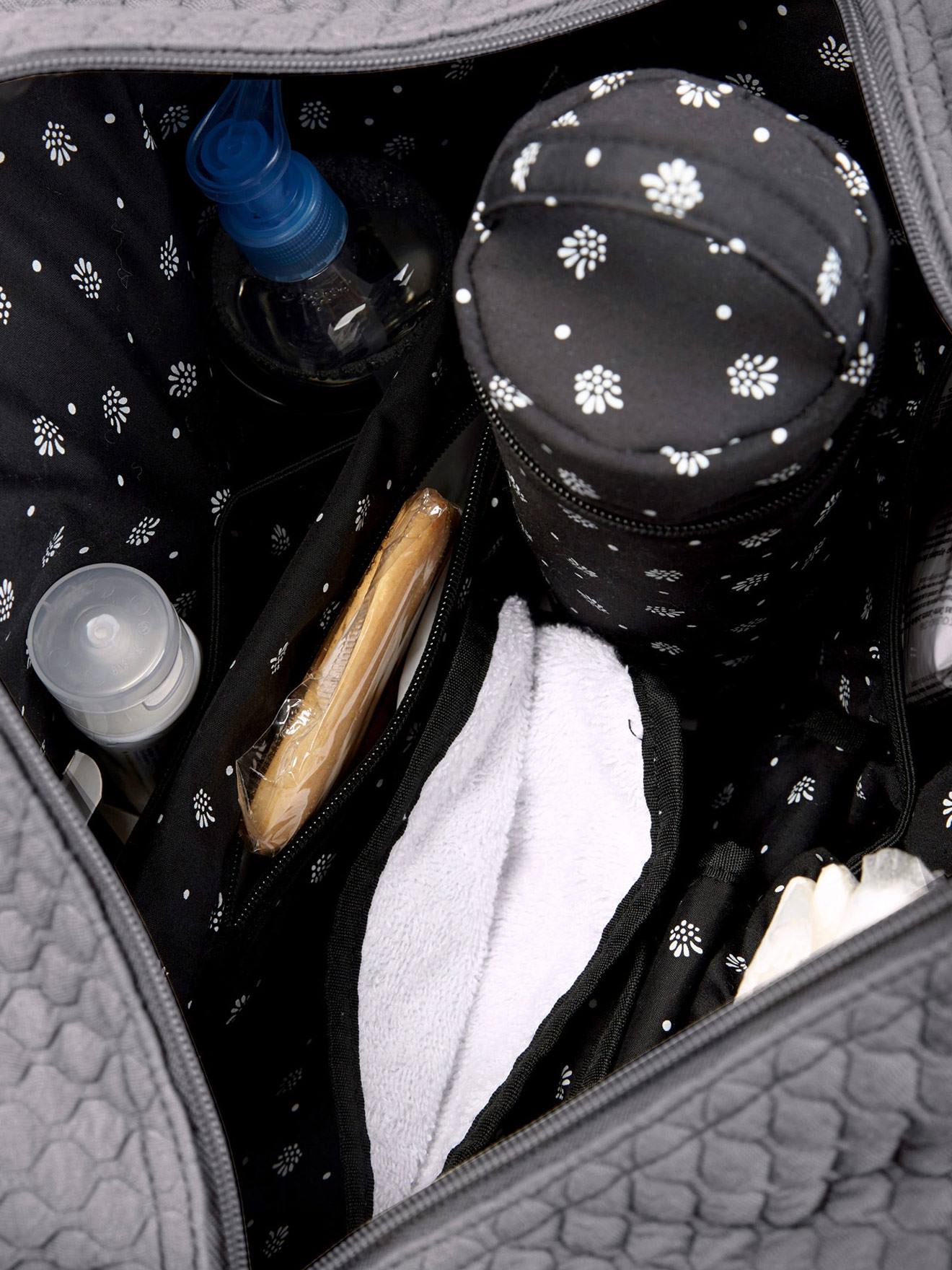 Bolsa de maternidade VERTBAUDET cinza escuro com vários bolsos para carrinhos de bebê